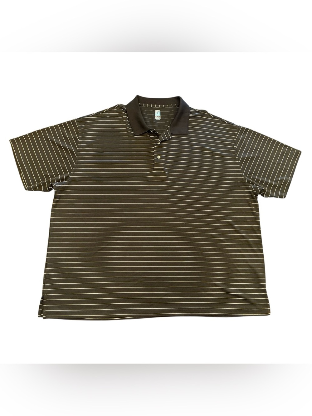 PGA TOUR Men's Short Sleeve Striped Golf Polo Shirt (Size 4XL)